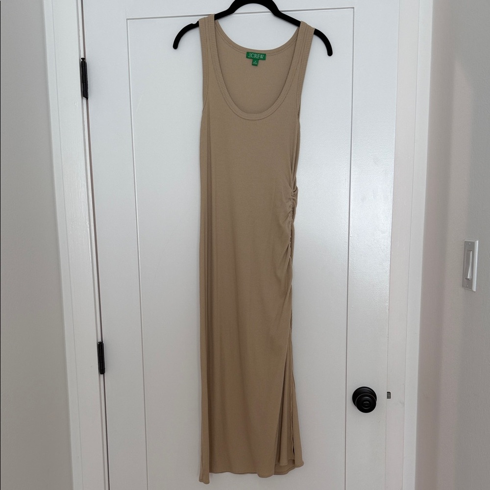 Jcrew Beige ribbed Sleeveless Maxi Dress